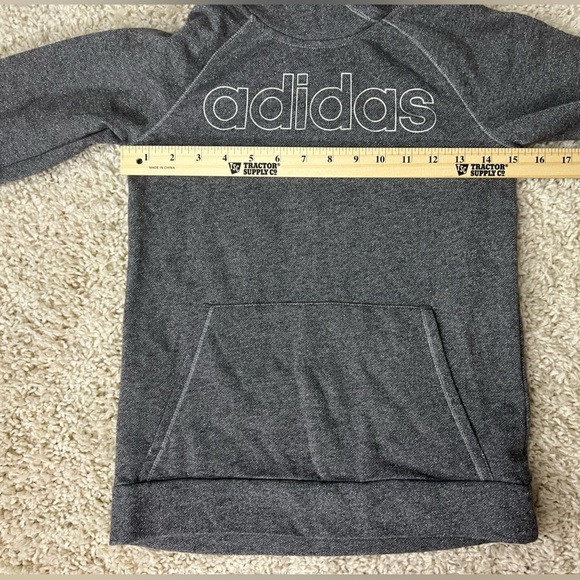 Girls size Medium (10/12) Adidas Sparkle Gray Hoodie - Picture 4 of 6